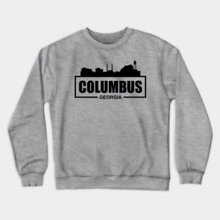 Columbus Georgia Downtown City Skyline Riverwalk Silhouette Crewneck Sweatshirt